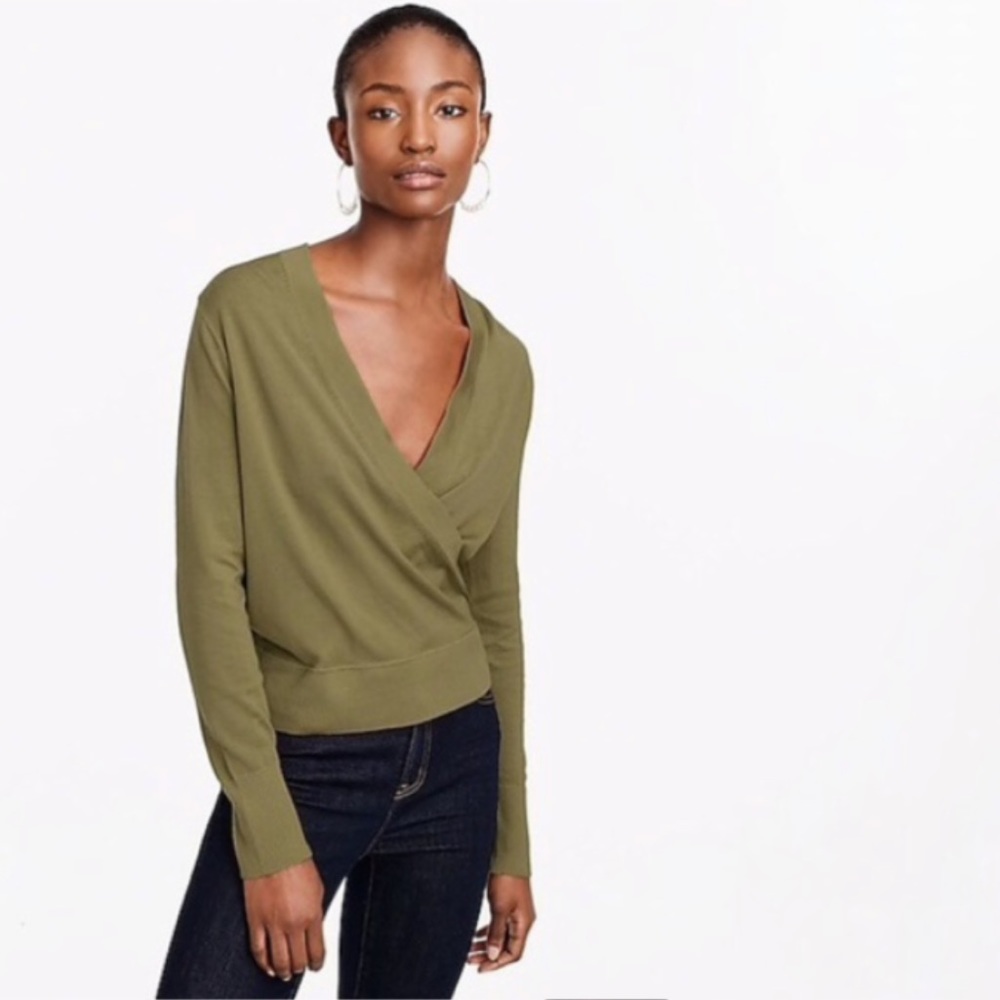 J.CREW | Merino Wool Olive Long Sleeve